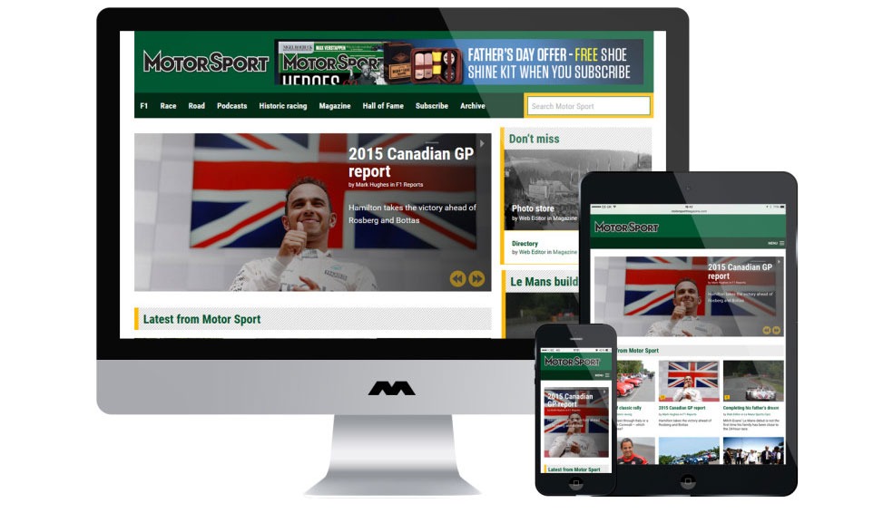 Case study image for Motor Sport Magazine
