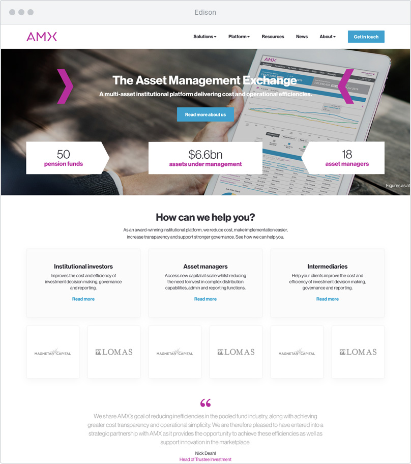 Case study image for AMX