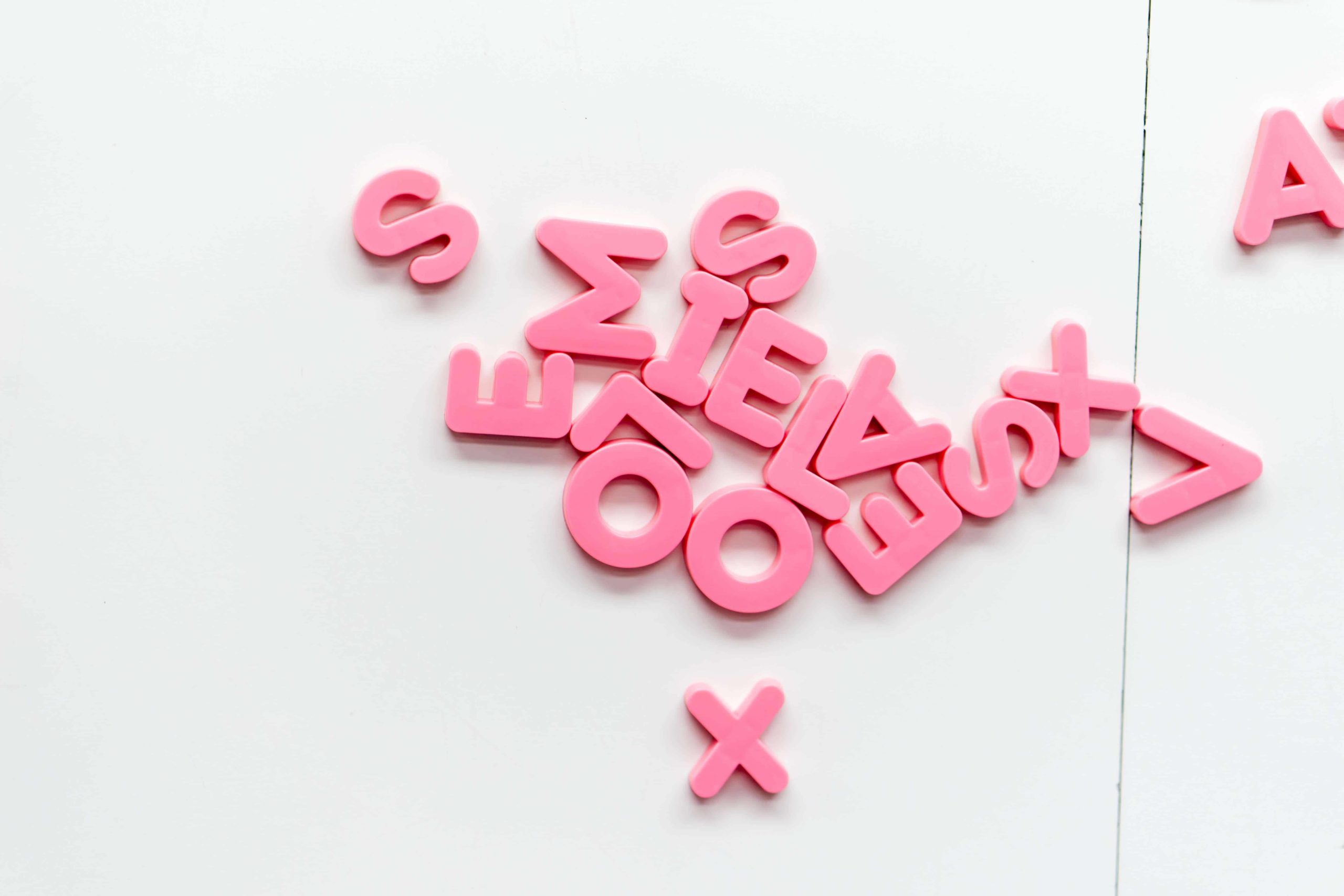 Letters on fridge