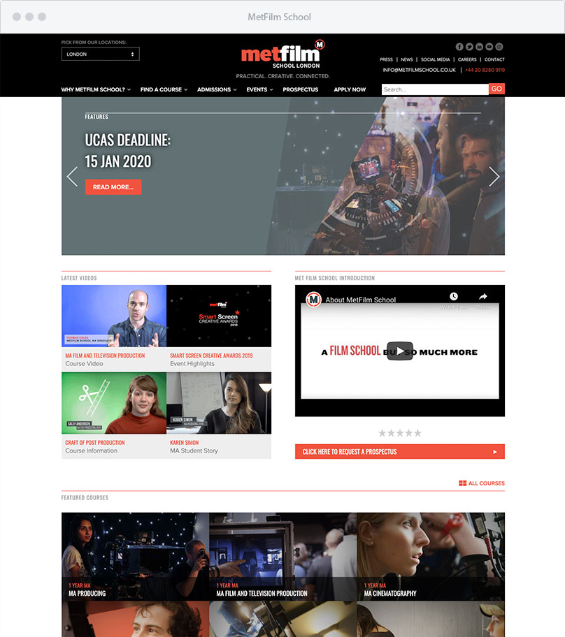 Case study image for MetFilm School PPC