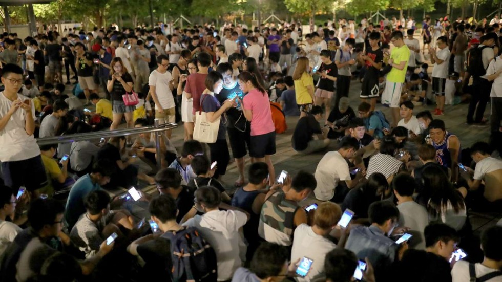 Playing Pokemon Go in Hong Kong