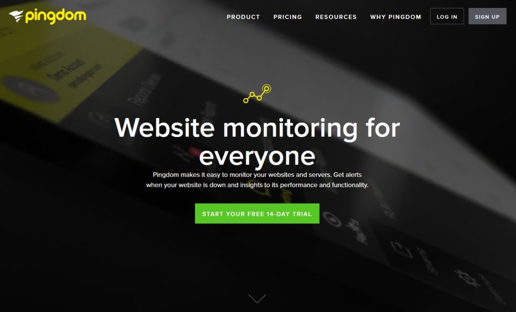 pingdom website screenshot