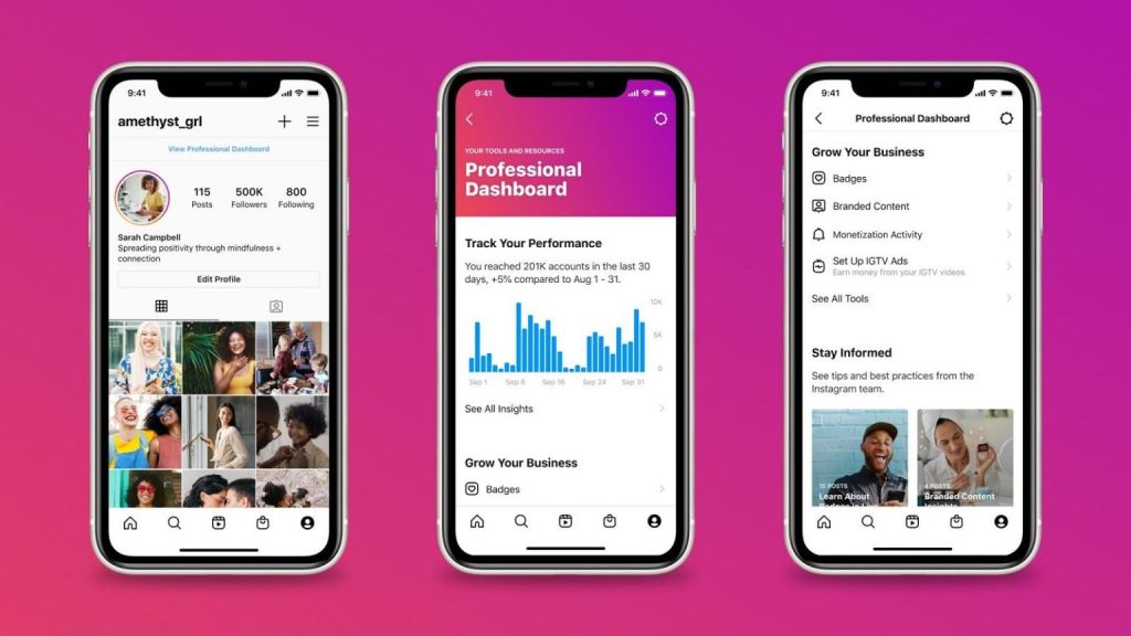 instagram professional dashboard