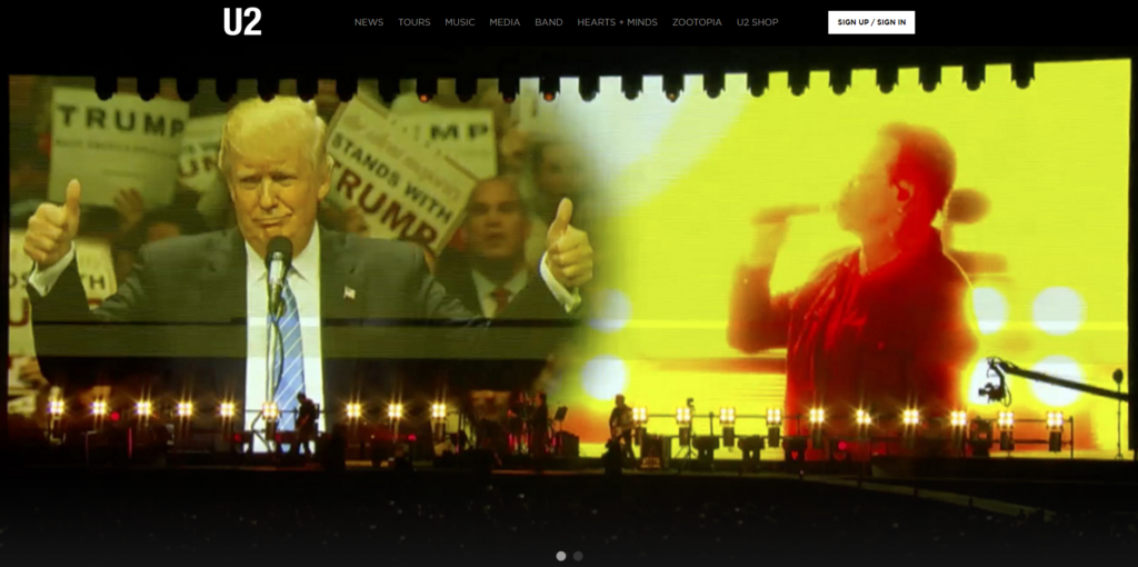 U2 2016 website design