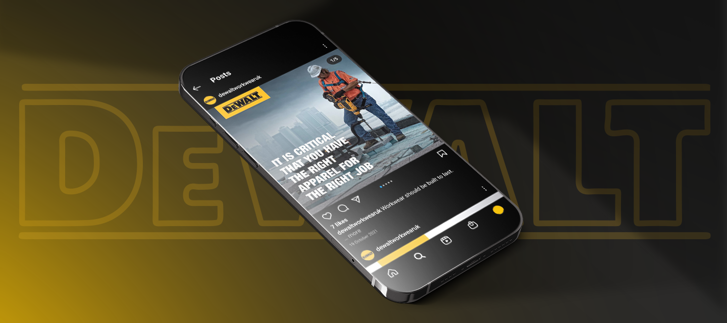 Case study image for DeWalt Social Media