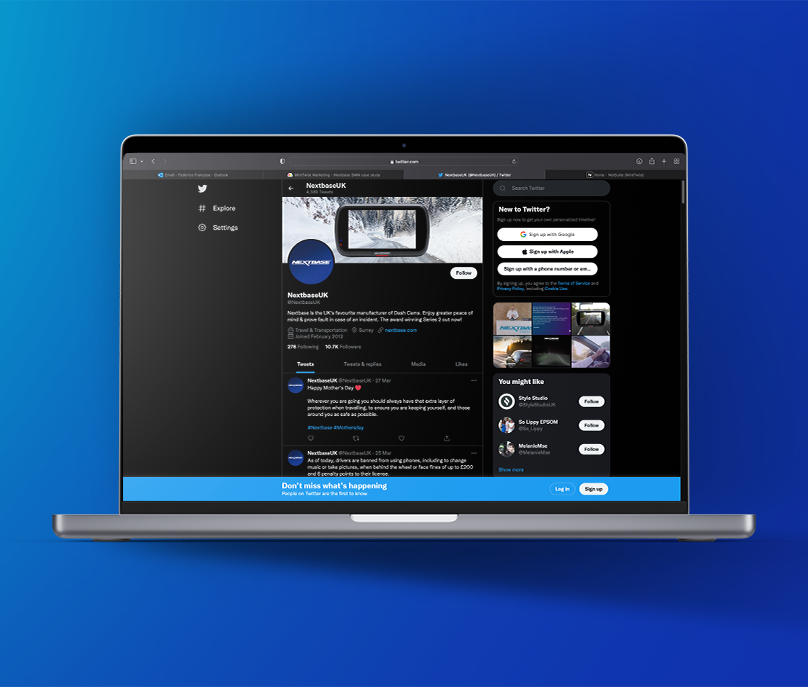 Case study image for Nextbase Social Media