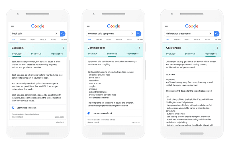 Google Search Now Shows NHS Advice In The UK