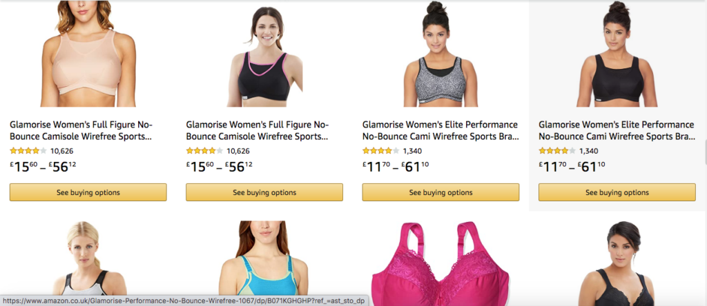 Glamorise Amazon store