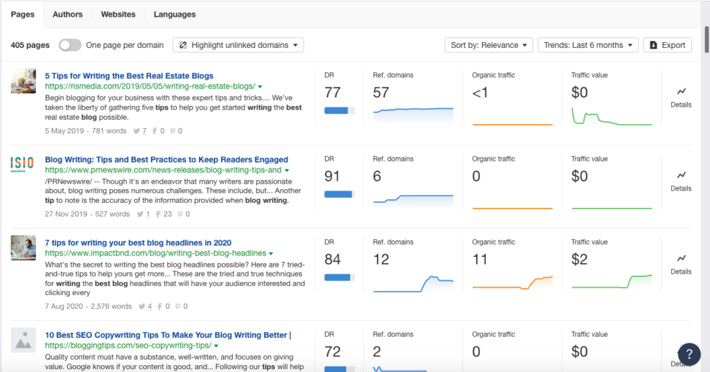 ahrefs content explorer